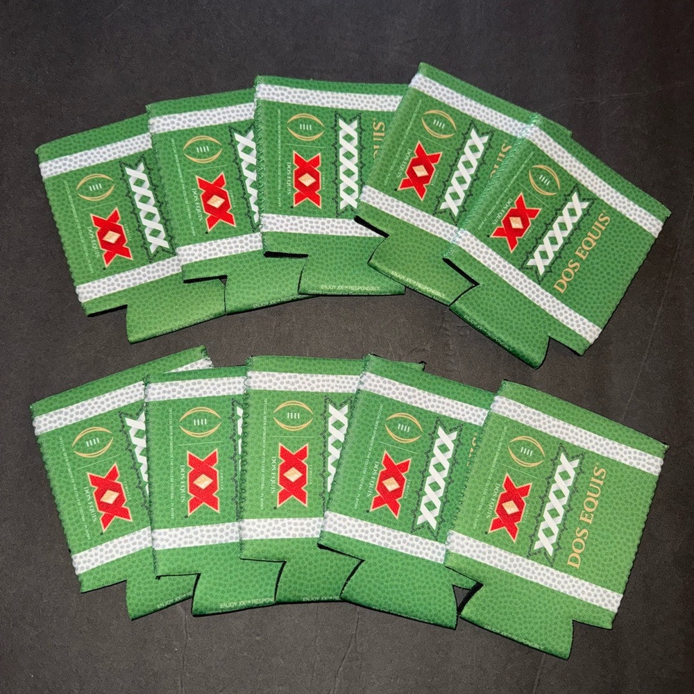 10 New Dos Equis XX Beer Can Koozie Huggie college football playoffs